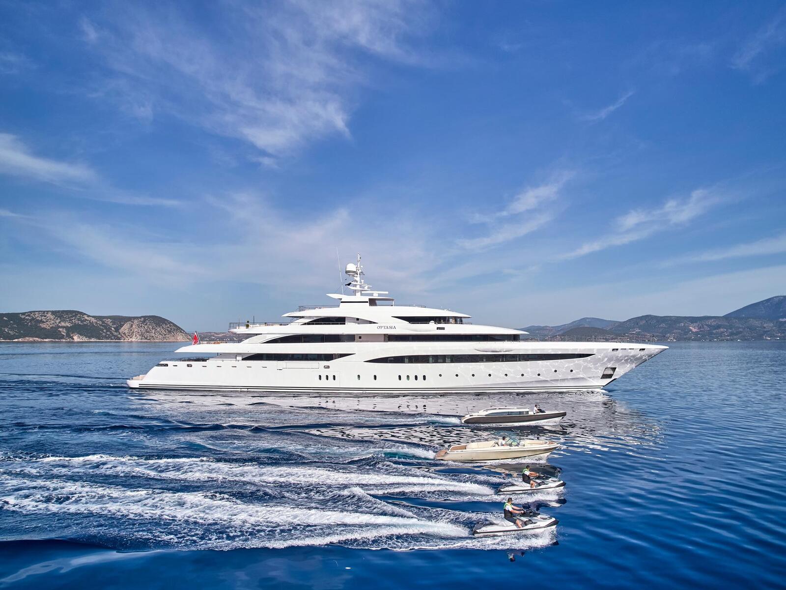 O'PTASIA, an 85-metre Golden Yachts motor yacht available for charter